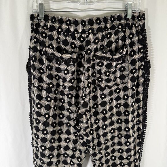 HEI HEI Anthropologie Pants Women's Medium Black Pull On Drawstring Lightweight - Picture 10 of 12